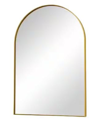 Arch Mirror (100cm x 80cm) - Black & Gold Metal Frame