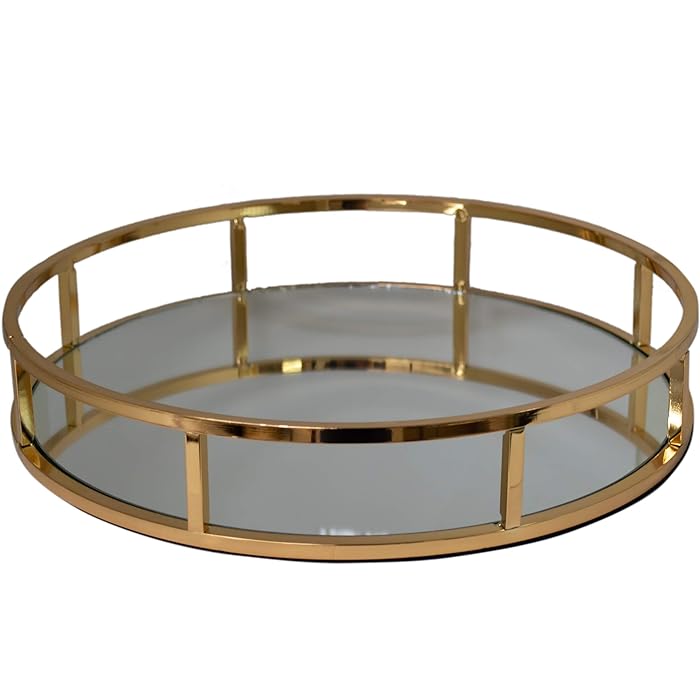 Gold mirror tray