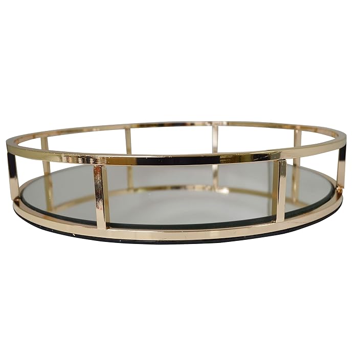 Gold mirror tray