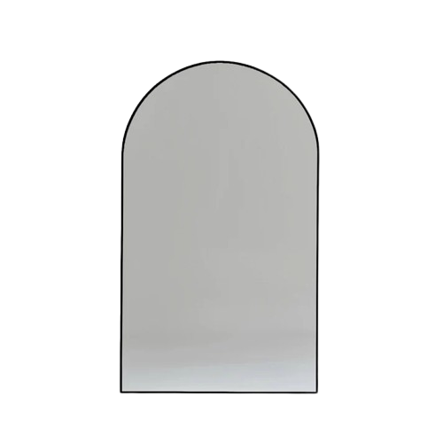 Arch Mirror (90cm x 60cm) - Black & Gold Metal Frame