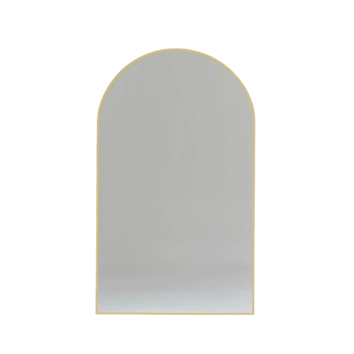 Arch Mirror (90cm x 60cm) - Black & Gold Metal Frame