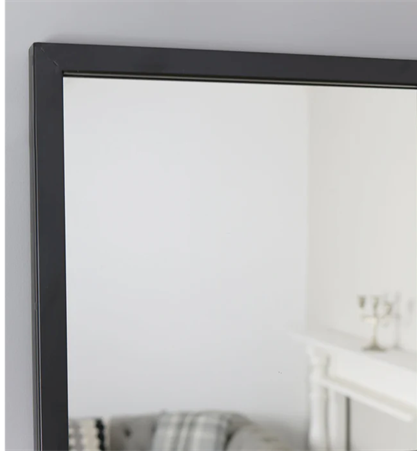 Black Metal Window Mirror (120cm x 80cm)